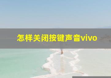 怎样关闭按键声音vivo