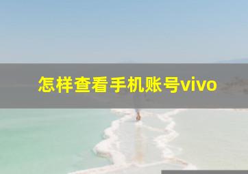 怎样查看手机账号vivo