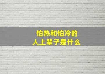 怕热和怕冷的人上辈子是什么