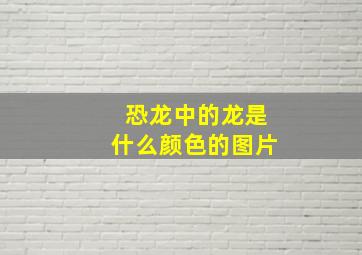 恐龙中的龙是什么颜色的图片