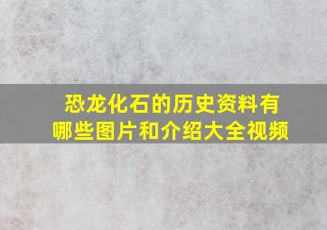 恐龙化石的历史资料有哪些图片和介绍大全视频