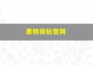 恩特排钻官网