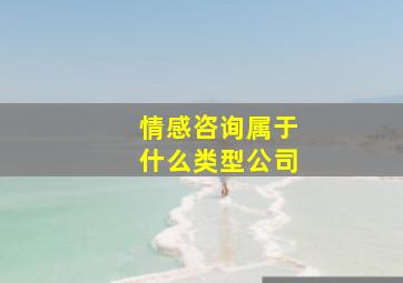 情感咨询属于什么类型公司