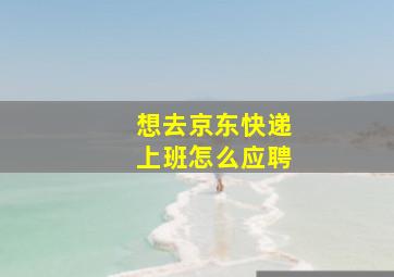 想去京东快递上班怎么应聘