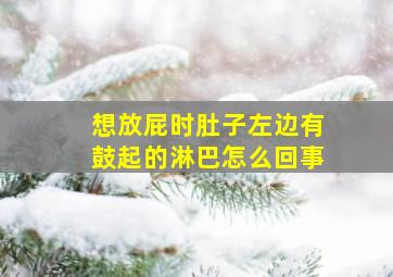 想放屁时肚子左边有鼓起的淋巴怎么回事