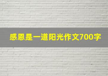 感恩是一道阳光作文700字