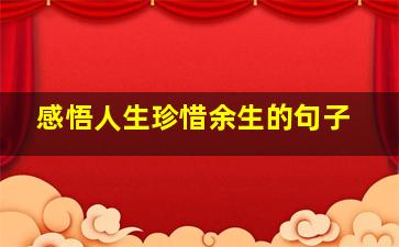 感悟人生珍惜余生的句子