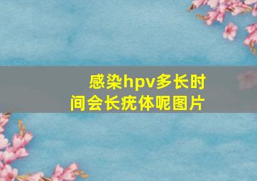 感染hpv多长时间会长疣体呢图片