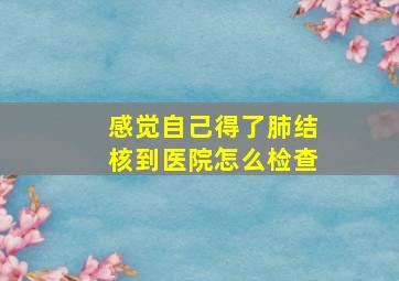 感觉自己得了肺结核到医院怎么检查