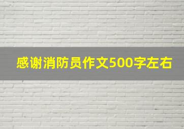 感谢消防员作文500字左右