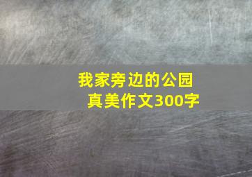 我家旁边的公园真美作文300字