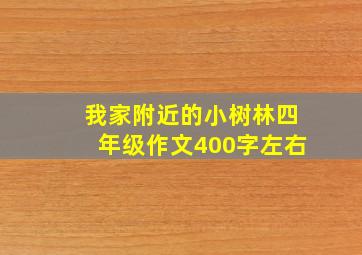 我家附近的小树林四年级作文400字左右