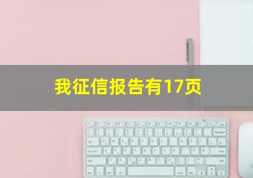 我征信报告有17页