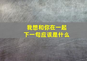 我想和你在一起下一句应该是什么