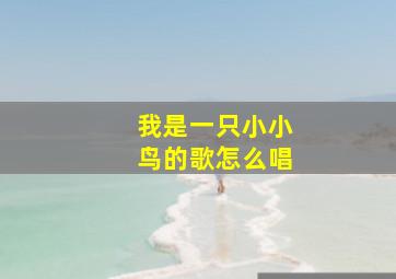 我是一只小小鸟的歌怎么唱