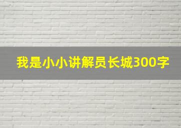 我是小小讲解员长城300字