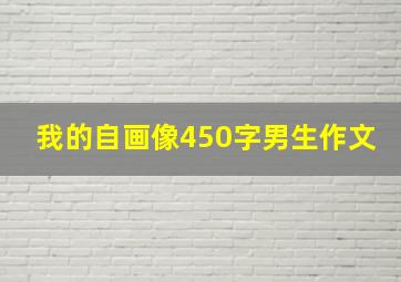 我的自画像450字男生作文