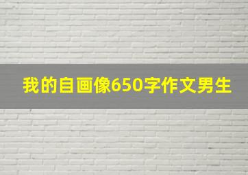 我的自画像650字作文男生