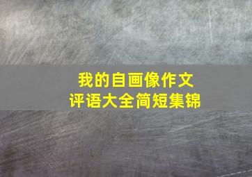 我的自画像作文评语大全简短集锦