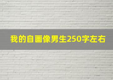 我的自画像男生250字左右