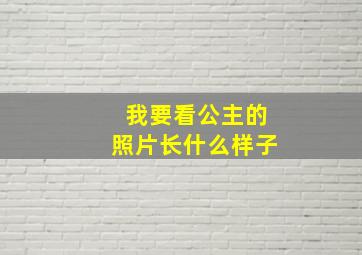 我要看公主的照片长什么样子