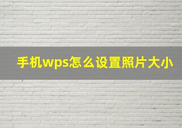 手机wps怎么设置照片大小