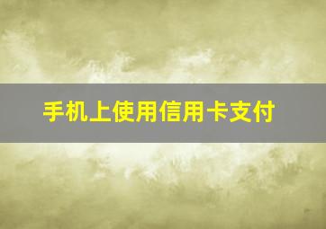 手机上使用信用卡支付