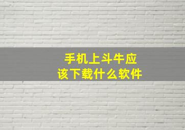 手机上斗牛应该下载什么软件