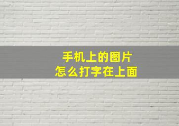 手机上的图片怎么打字在上面