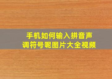 手机如何输入拼音声调符号呢图片大全视频