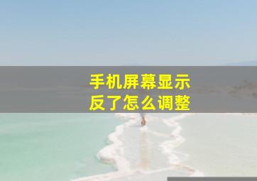 手机屏幕显示反了怎么调整