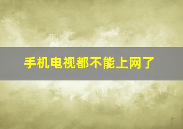 手机电视都不能上网了