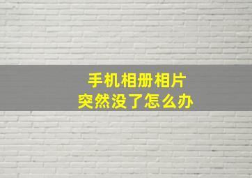 手机相册相片突然没了怎么办