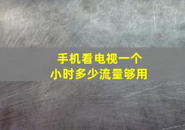 手机看电视一个小时多少流量够用