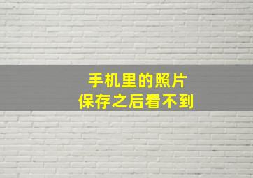 手机里的照片保存之后看不到