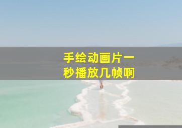 手绘动画片一秒播放几帧啊