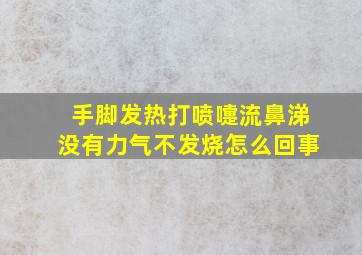 手脚发热打喷嚏流鼻涕没有力气不发烧怎么回事