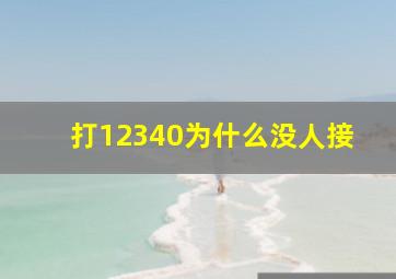 打12340为什么没人接