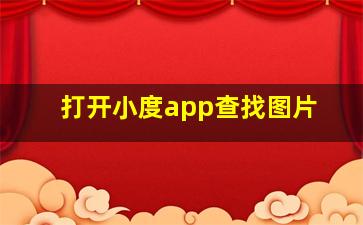 打开小度app查找图片