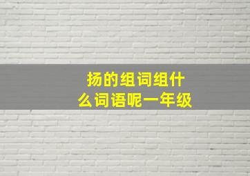 扬的组词组什么词语呢一年级