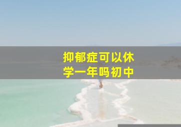 抑郁症可以休学一年吗初中