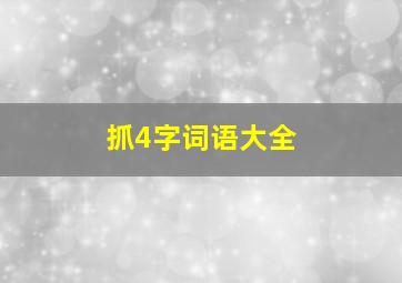 抓4字词语大全