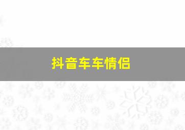 抖音车车情侣