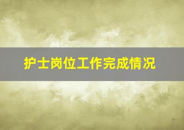 护士岗位工作完成情况