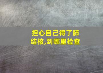 担心自己得了肺结核,到哪里检查