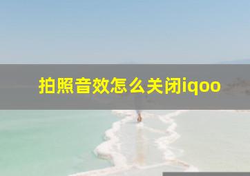 拍照音效怎么关闭iqoo