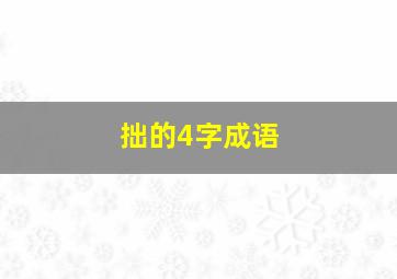 拙的4字成语