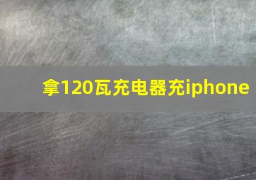 拿120瓦充电器充iphone