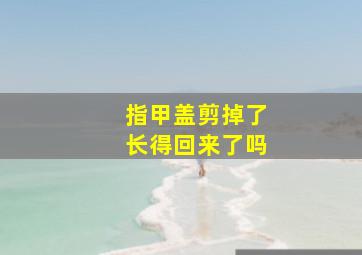 指甲盖剪掉了长得回来了吗