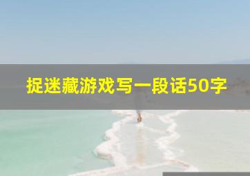 捉迷藏游戏写一段话50字